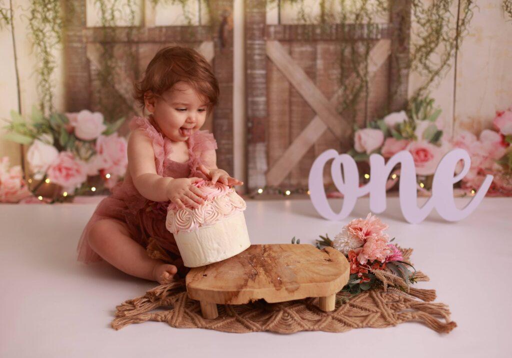 Séance photo anniversaire landes bébé