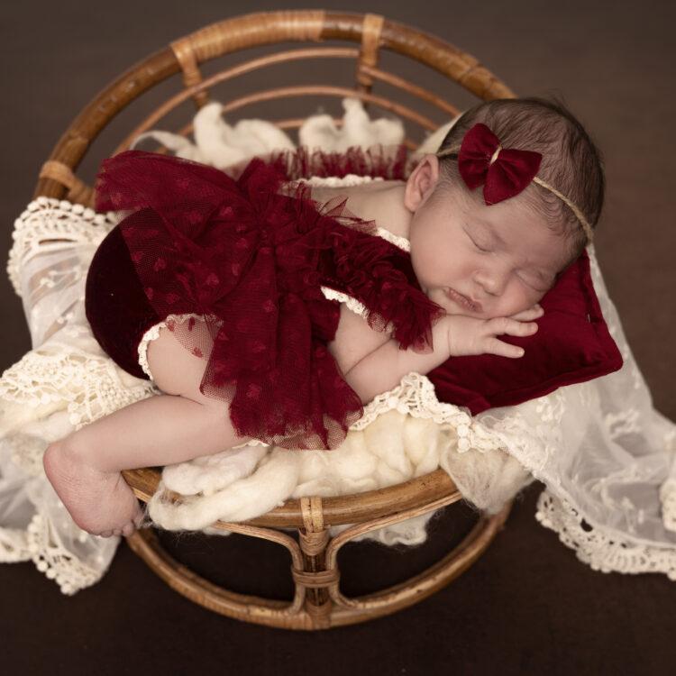 newborn posing landes