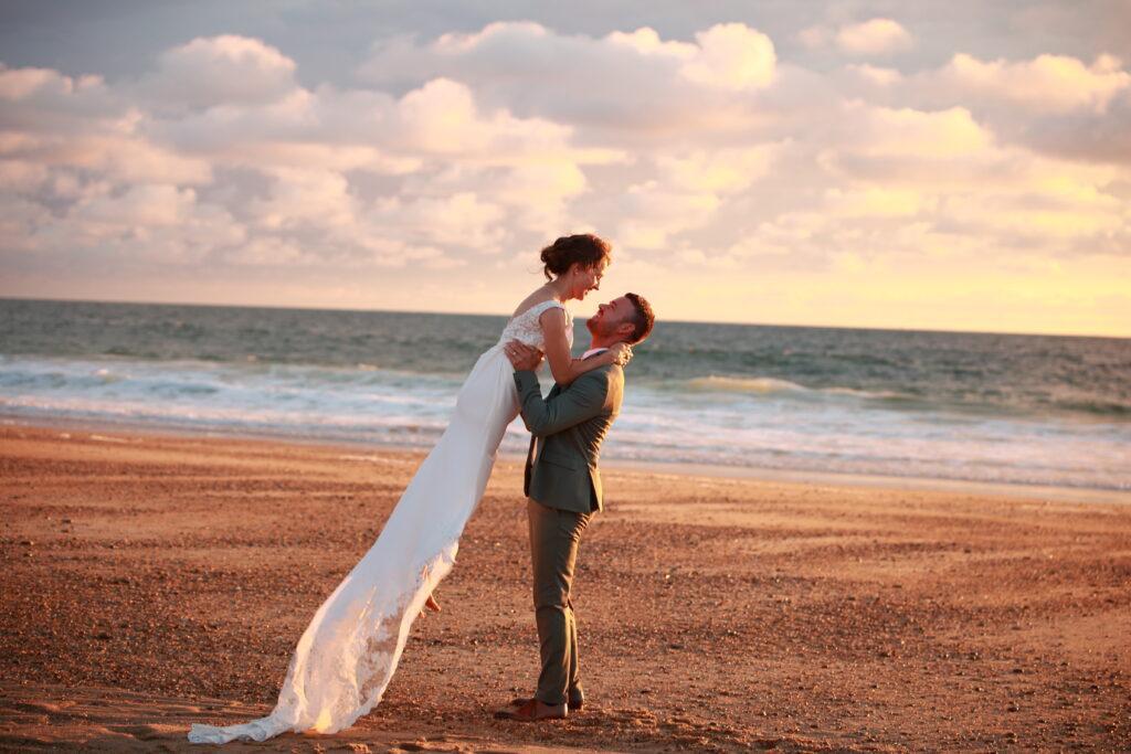 photographe COUPLE plage landes