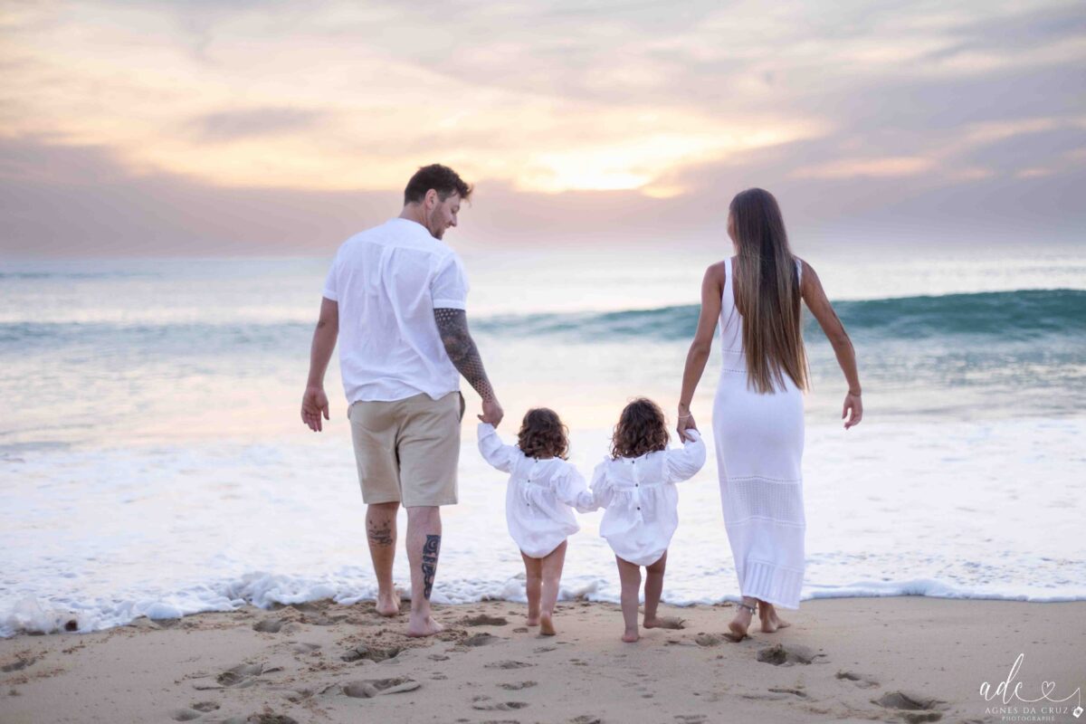 Lumière dorée sur la plage des Landes – séance photo naturelle et poétique