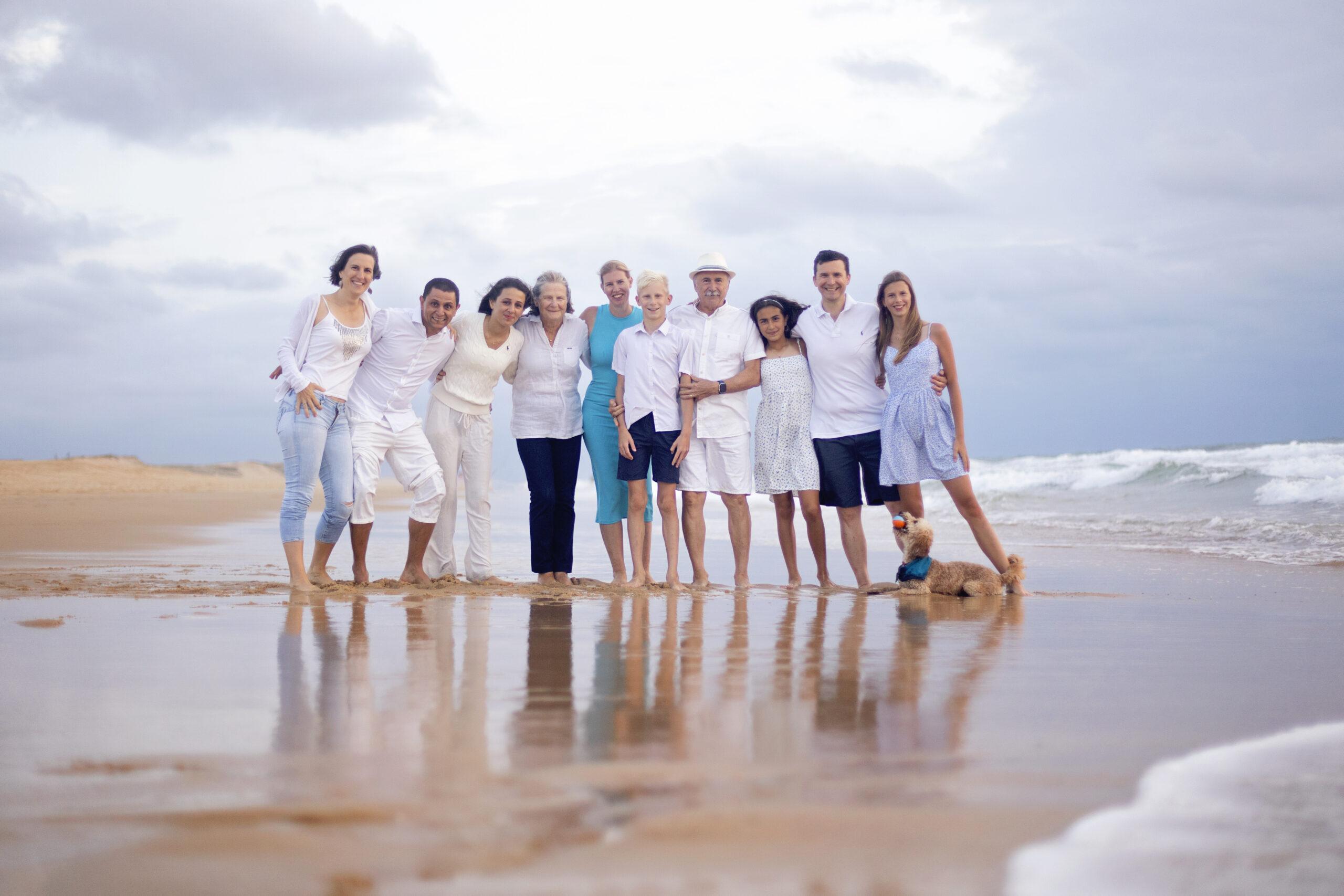 Portraits de famille au coucher du soleil à Hossegor