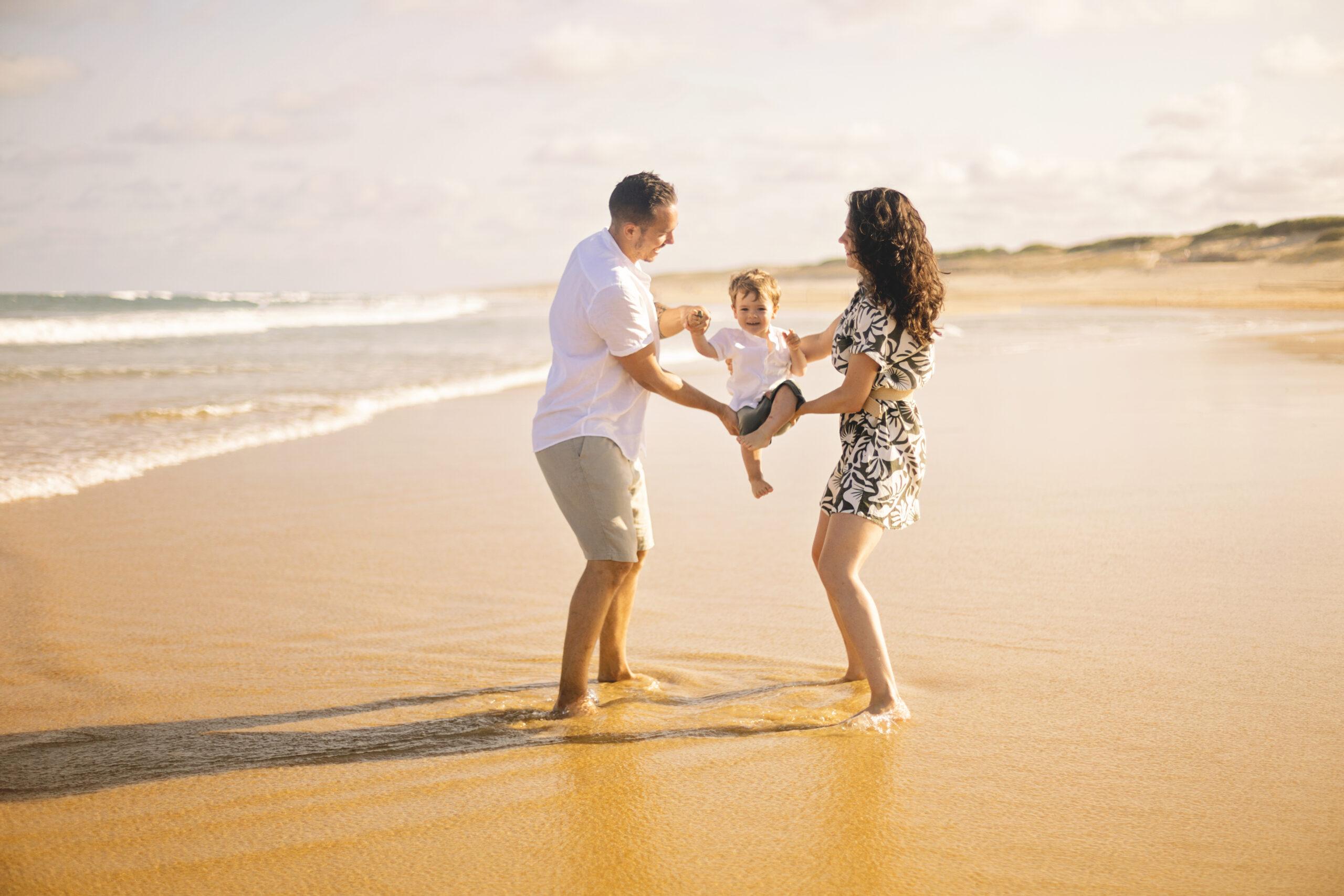 photo famille landes plage