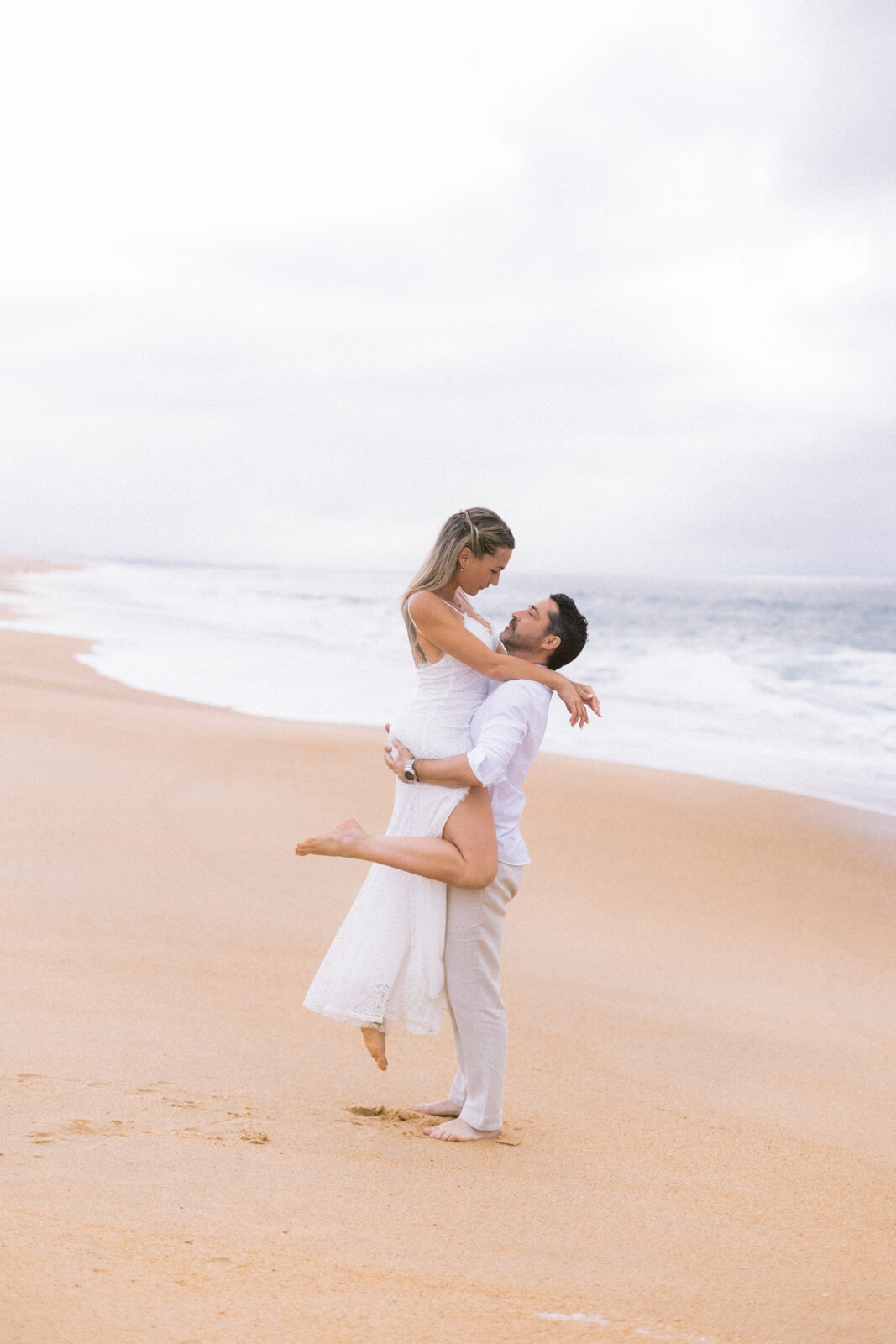 photo fiancé plage landes