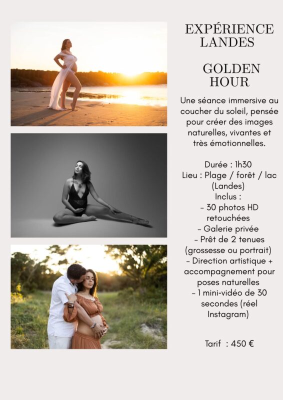 Tarifs séances photo grossesse famille portrait dans les Landes – Agnès D Photographies