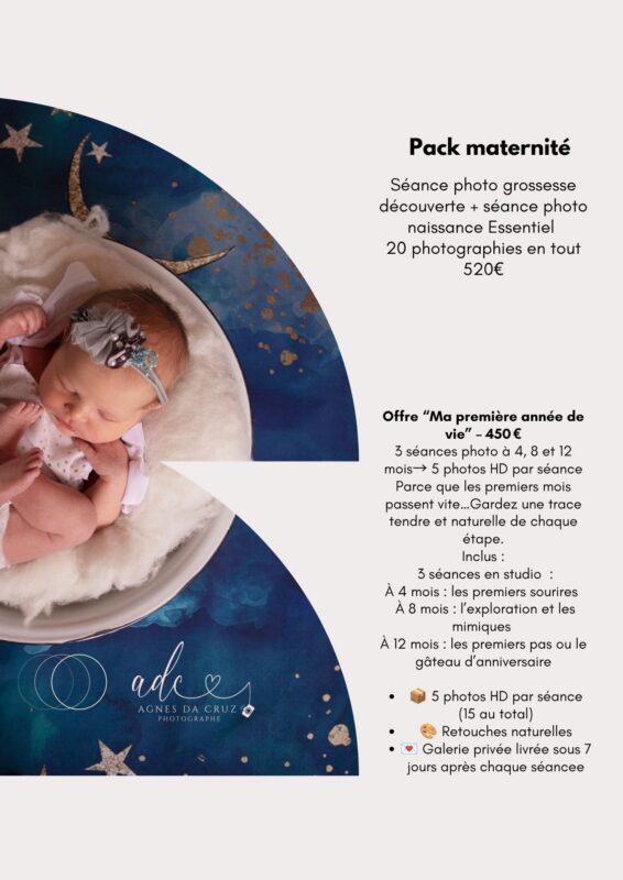 Tarifs séances photo grossesse famille portrait dans les Landes – Agnès D Photographies